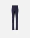 Pinko Fitted High-waisted Trousers In Blue