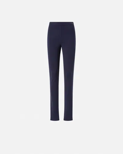 Pinko Fitted High-waisted Trousers In Blue