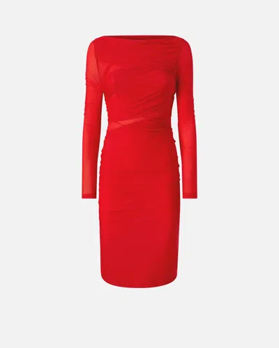 PINKO SLIM-FITTING CALF-LENGTH JERSEY DRESS