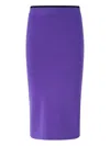 Pinko Fitted Midi Skirt With Ribbed Waistband In Multi