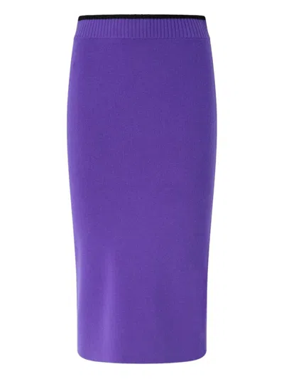 PINKO PINKO FITTED MIDI SKIRT WITH RIBBED WAISTBAND