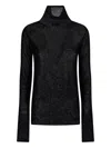 Pinko Fitted Wool Blend Sweater In Black