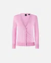 Pinko Geraffter Cardigan In Rosa  Fuxia