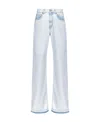 Pinko Five-pocket Wide-leg Jeans In White