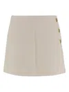 Pinko Button-detailed Miniskirt In Neutral