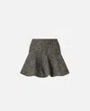 Pinko Gonna Hot Dogs Mini In Flanella Tweed In Green