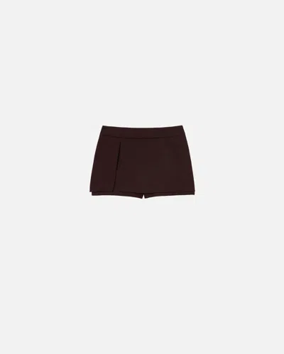 PINKO FLANNEL MINI SKIRT-EFFECT SHORTS