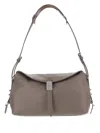 Pinko Structured Grey Handbag With Minimalist Aesthetic In Gray
