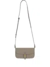 Pinko Flap-closure Leather Shoulder Bag In Neutral