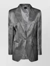 Pinko Flap Pocket Satin Lapel Jacket