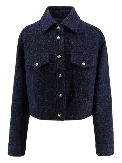 Pinko Flap-pockets Jacket In Blue