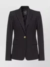 Pinko Kamut Black Single-breasted Jacket With Peak Revers In Viscose Blend Stretch Woman In Black