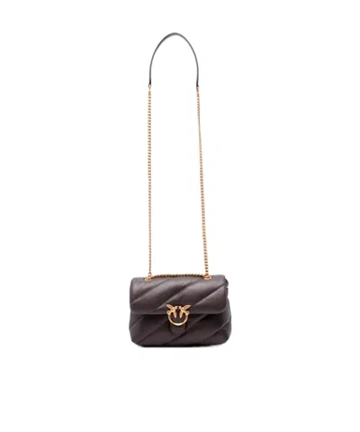Pinko Flap Shoulder Bag In Brown