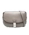 Pinko Leather Cross Body Bag In Gray