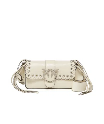 Pinko Flap Shoulder Bag In Nude