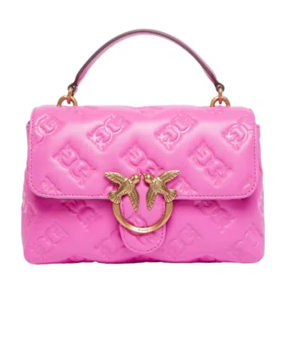 Pinko Flap Shoulder Bag In Pink
