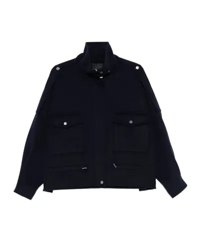 Pinko Flap-pocket Button-fastening Jacket In Blue
