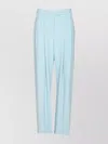 Pinko Flared Fit Trousers With Pockets And Pleats In Blue