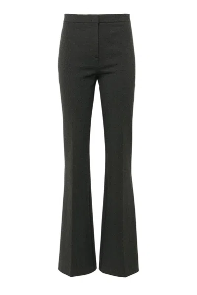 Pinko Flared Grey Trousers With Tailored Silhouette