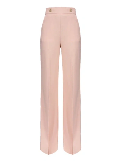 Pinko Flared High-waisted Trousers In Pink