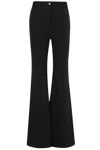 Pinko Flared High-waisted Pants With Side Pockets In Black