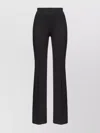Pinko Flared High-waisted Trousers Seam Detailing In Brown
