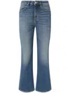 Pinko Power Stretch Denim Flared Jeans In Blue