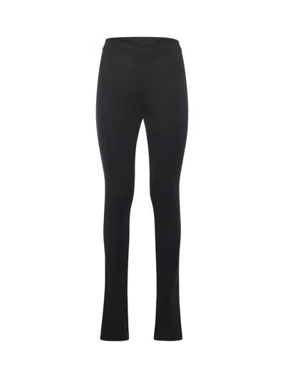 Pinko Flared Leggings With Logo In Black