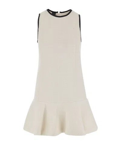 Pinko Flared Sleeveless Mini Dress In White