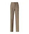Pinko Straight Leg Trousers With Side Pockets In Brown