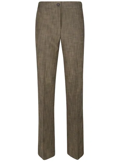 Pinko Flared Suit Trousers In Brown