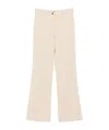 Pinko Flared Trousers With Front Button In Neutral