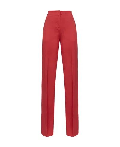 Pinko Flared Tailored Trousers In Red