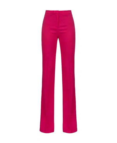Pinko Flared Tailored Trousers In Red