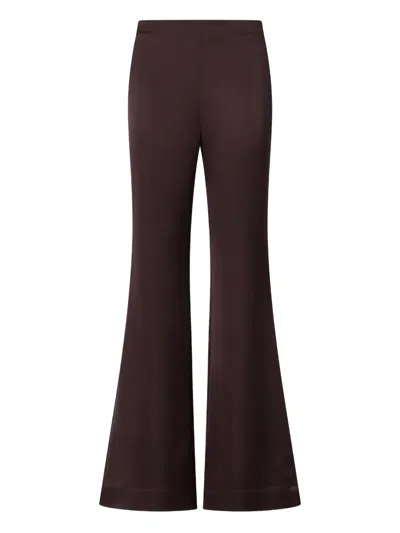 Pinko Flared Trousers In Brown