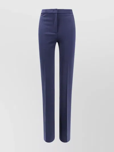 Pinko Flared Trousers With Frontal Pinces And Belt Loops In Blue