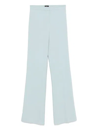 Pinko Flared Trousers With Hidden Closure In Blue