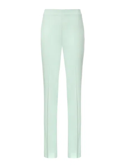 Pinko Flared Trousers With Pressed Crease In Green