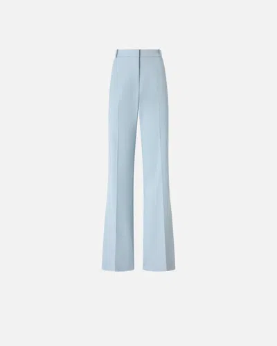 Pinko - Flared Trousers With Pressed Pleat Detail - 46 In Blue