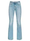 Pinko Flared Light Vintage Stretch Denim Jeans In Blue