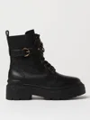 Pinko Love Birds Leather Boots In Schwarz