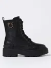 Pinko Flat Ankle Boots  Woman Color Black In Schwarz