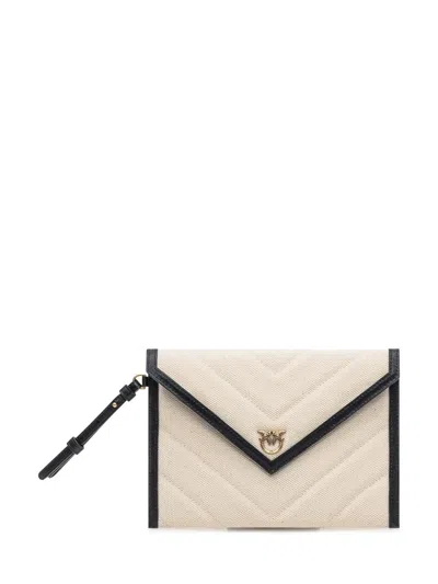 Pinko Flat Canvas Clutch Bag