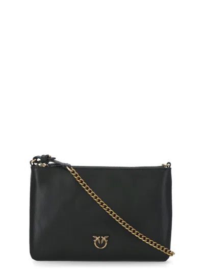 Pinko Flat Classic Pochette In Black
