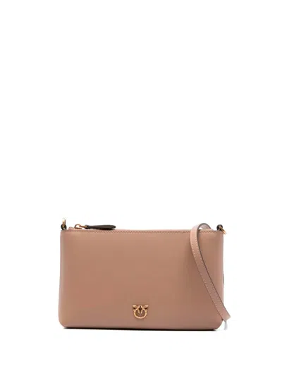 Pinko Flat Horizontal Mini Bag In Brown
