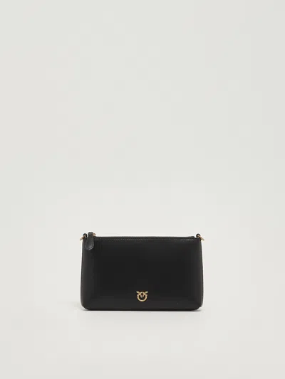 Pinko Flat Horizontal Mini Clutch In Black