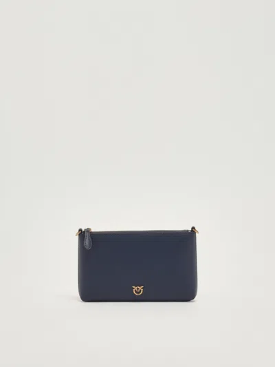 Pinko Flat Horizontal Mini Clutch In Blue