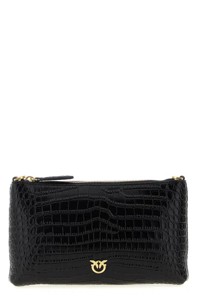 Pinko 'flat Horizontal' Mini Crossbody Bag In Black