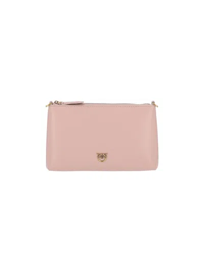 Pinko "flat Horizontal" Mini Pouch In Pink