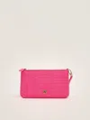 Pinko Small Flat Crochet Raffia Bag With Removable Shoulder Strap In Pink